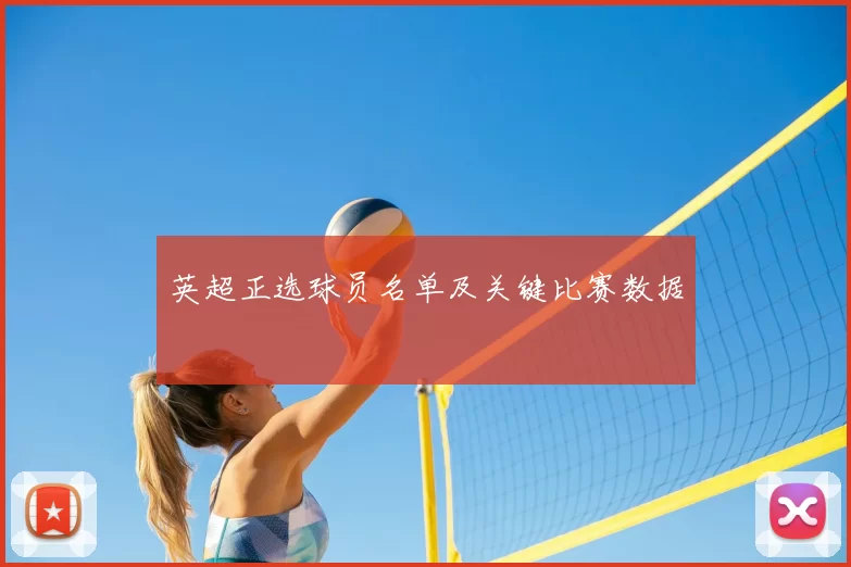 英超正选球员名单及关键比赛数据